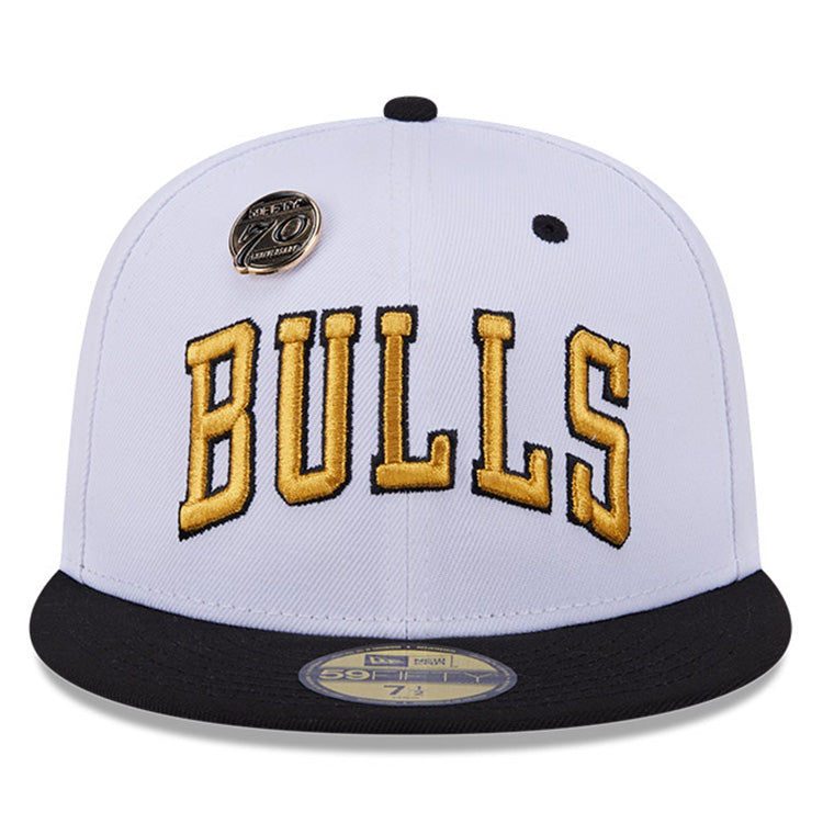 Chicago Bulls NBA 59FIFTY Day 2024 White on Black 59FIFTY Fitted Cap