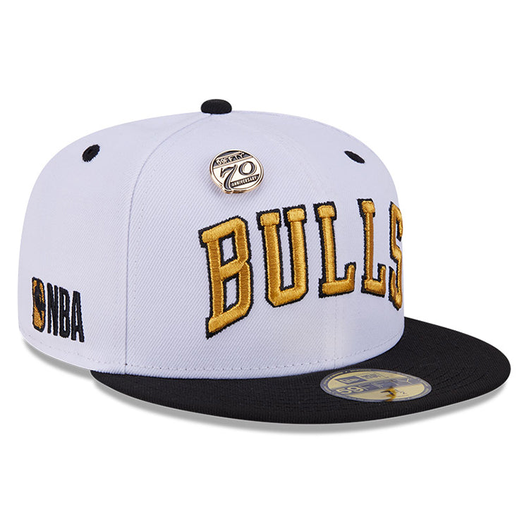 Chicago Bulls NBA 59FIFTY Day 2024 White on Black 59FIFTY Fitted Cap