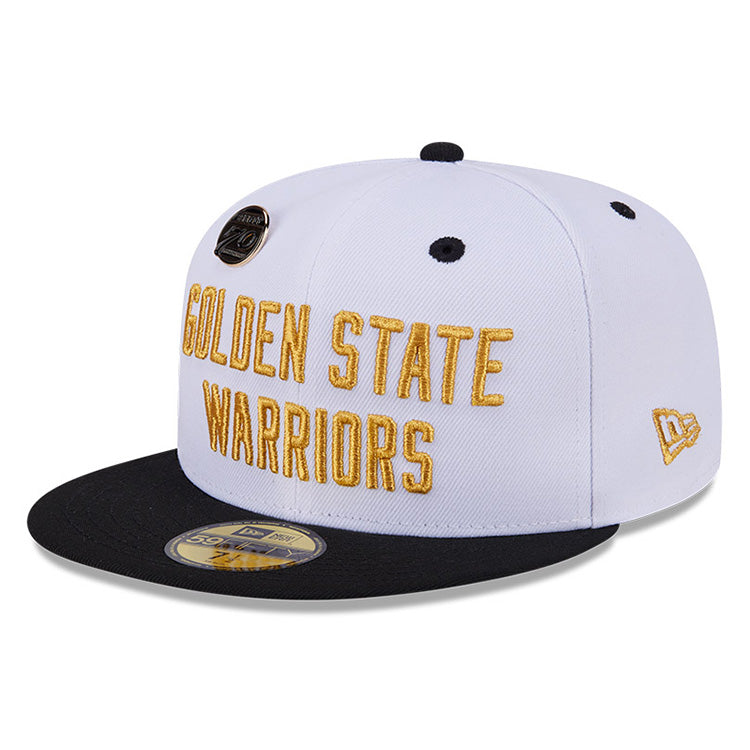 Golden State Warriors NBA 59FIFTY Day 2024 White on Black 59FIFTY Fitted Cap