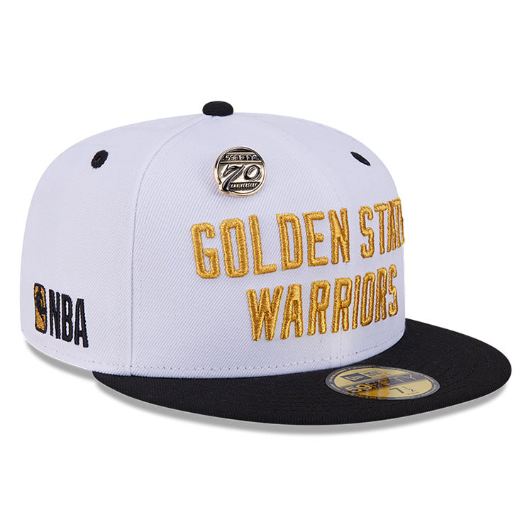 Golden State Warriors NBA 59FIFTY Day 2024 White on Black 59FIFTY Fitted Cap