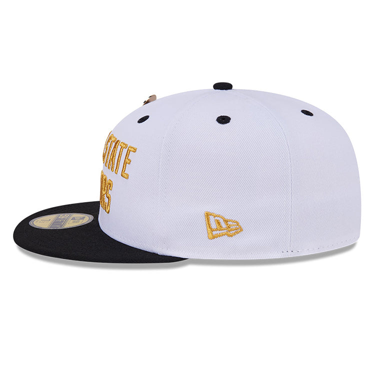 Golden State Warriors NBA 59FIFTY Day 2024 White on Black 59FIFTY Fitted Cap