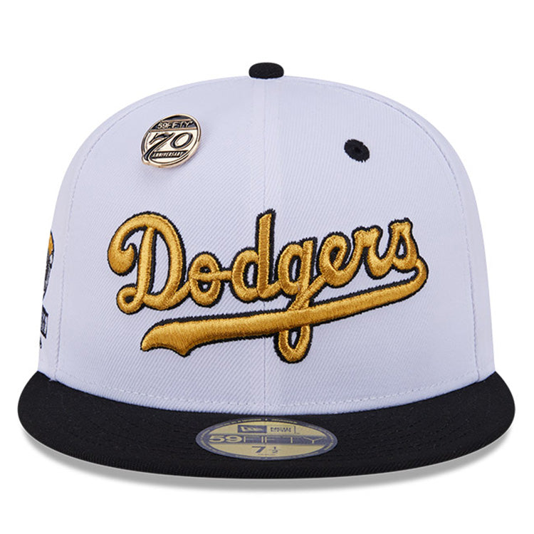 Los Angeles Dodgers MLB 59FIFTY Day 2024 White on Black 59FIFTY Fitted Cap