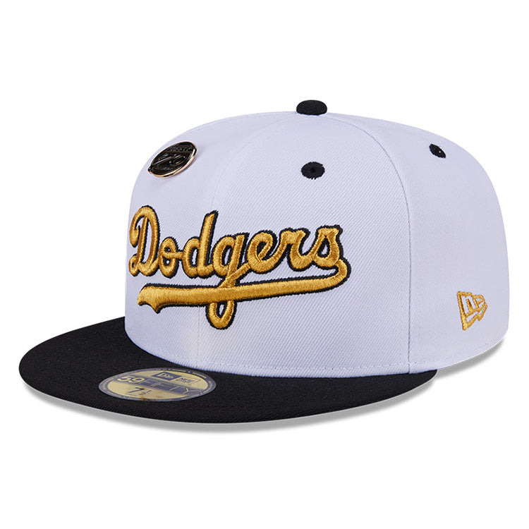 Los Angeles Dodgers MLB 59FIFTY Day 2024 White on Black 59FIFTY Fitted Cap