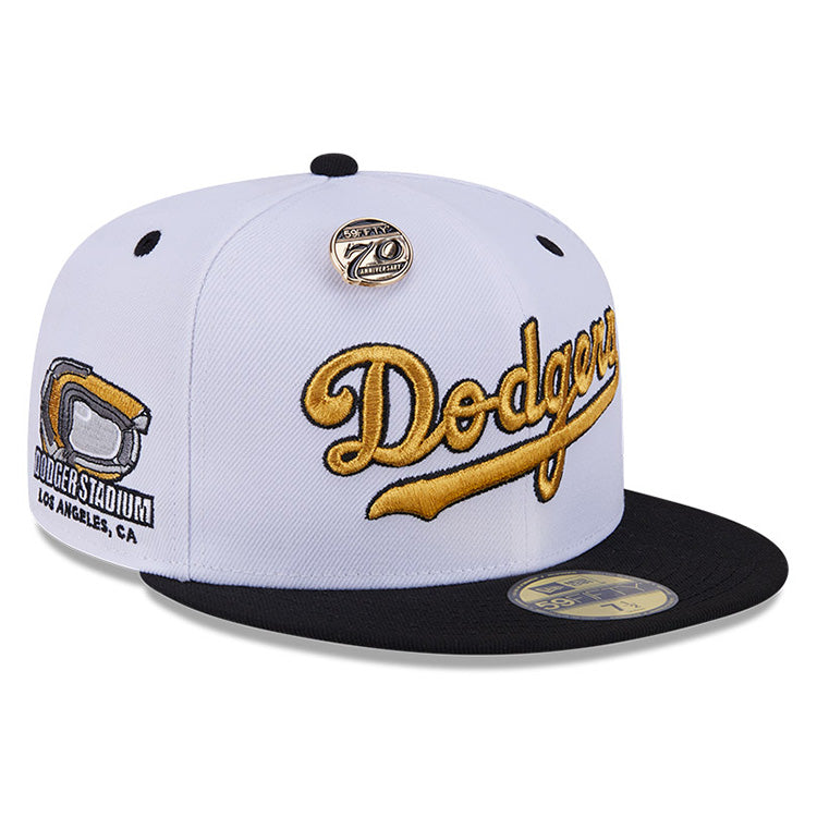 Los Angeles Dodgers MLB 59FIFTY Day 2024 White on Black 59FIFTY Fitted Cap