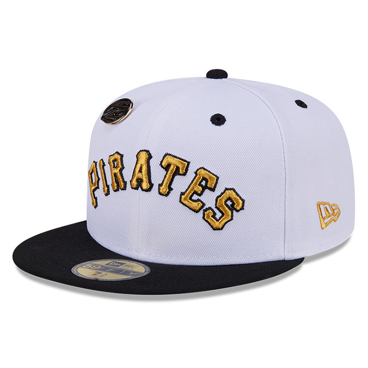 Pittsburgh Pirates MLB 59FIFTY Day 2024 White on Black 59FIFTY Fitted Cap