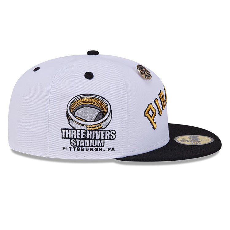 Pittsburgh Pirates MLB 59FIFTY Day 2024 White on Black 59FIFTY Fitted Cap