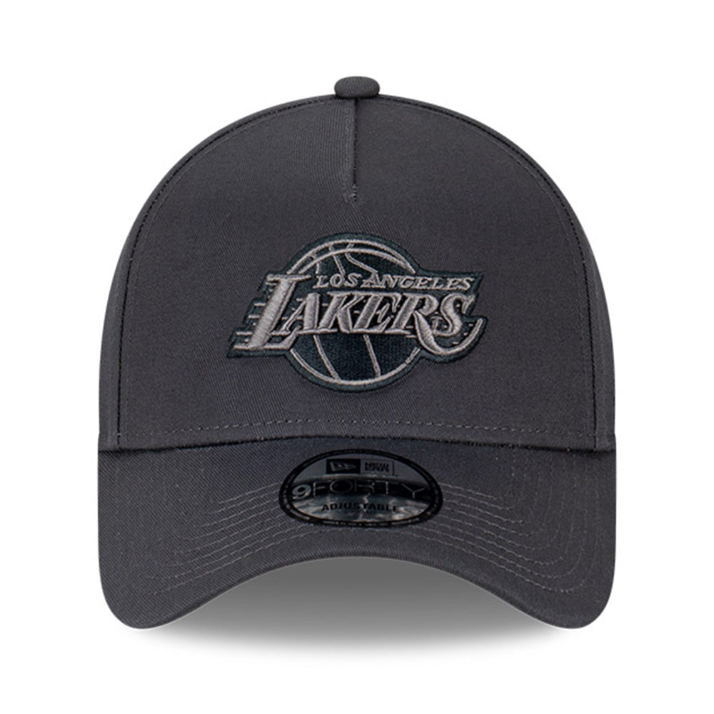 New Era Los Angeles Lakers NBA Tonal Emboss Dark Graphite 9FORTY A-Frame Snapback Cap