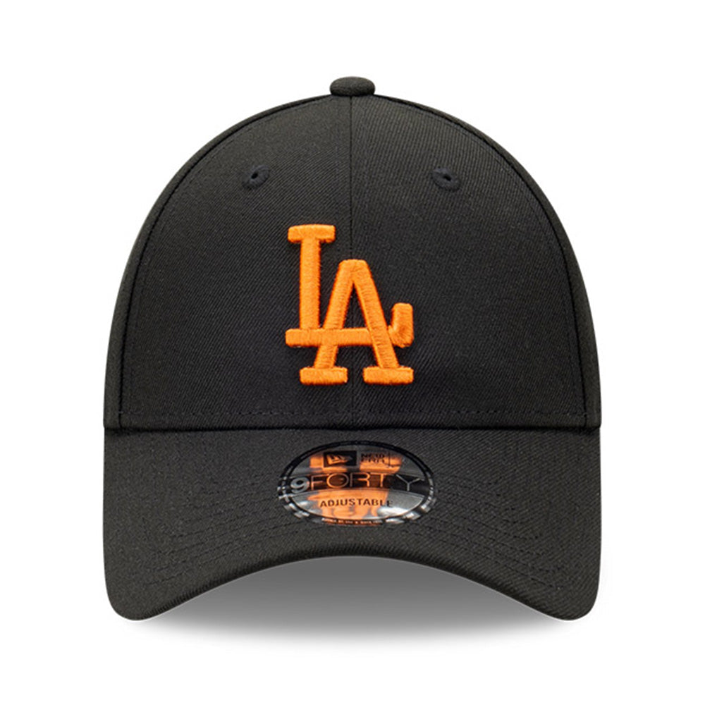 New Era Los Angeles Dodgers MLB Seasonal Repreve Black Rust Orange Logo 9FORTY Adjustable Cap