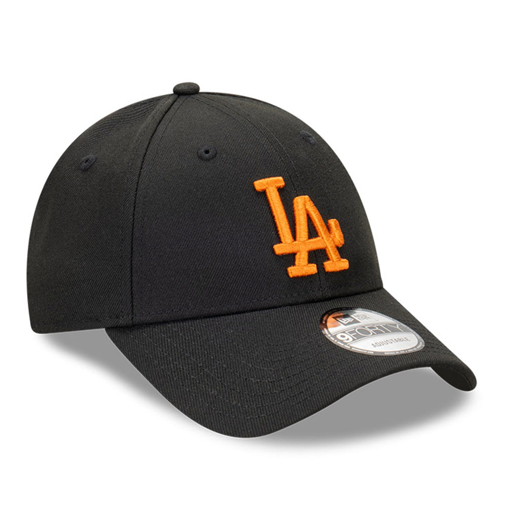 New Era Los Angeles Dodgers MLB Seasonal Repreve Black Rust Orange Logo 9FORTY Adjustable Cap