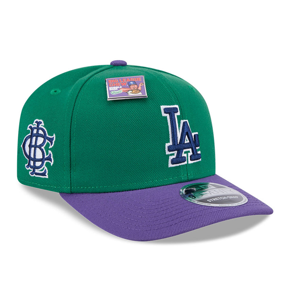 Los Angeles Dodgers MLB Big League Chew Green 9SEVENTY Stretch Snapback Cap