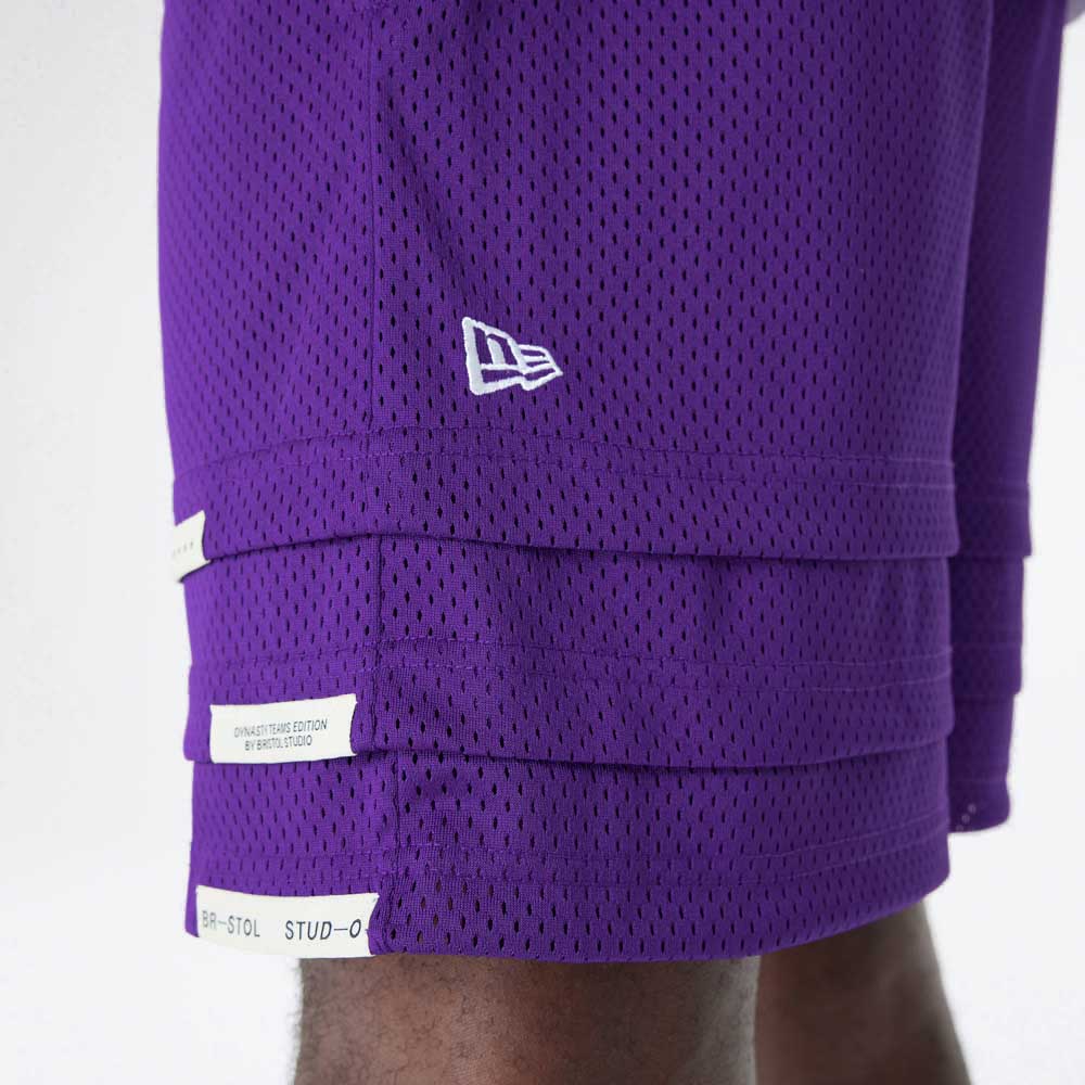 New Era x Bristol Studio Los Angeles Lakers NBA Purple Mesh Basketball Shorts