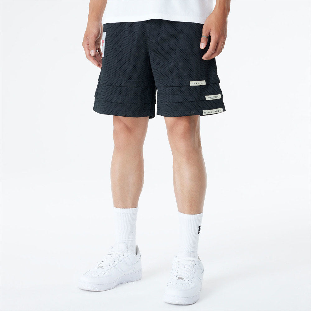 New Era x Bristol Studio Chicago Bulls NBA Black Mesh Basketball Shorts