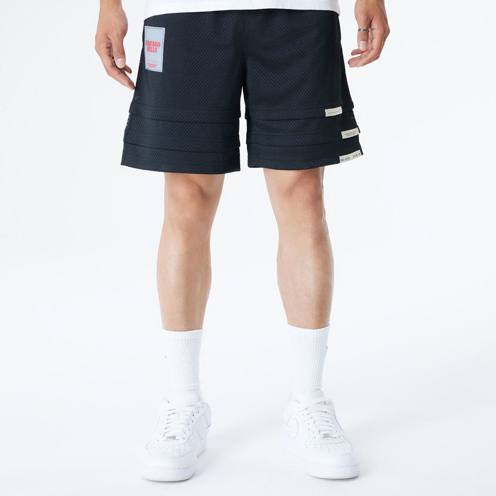 New Era x Bristol Studio Chicago Bulls NBA Black Mesh Basketball Shorts