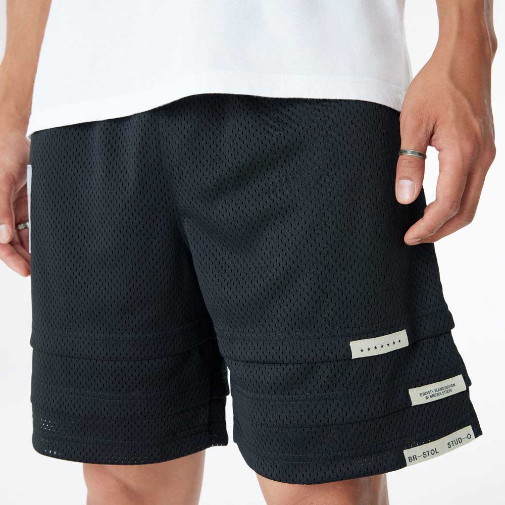 New Era x Bristol Studio Chicago Bulls NBA Black Mesh Basketball Shorts