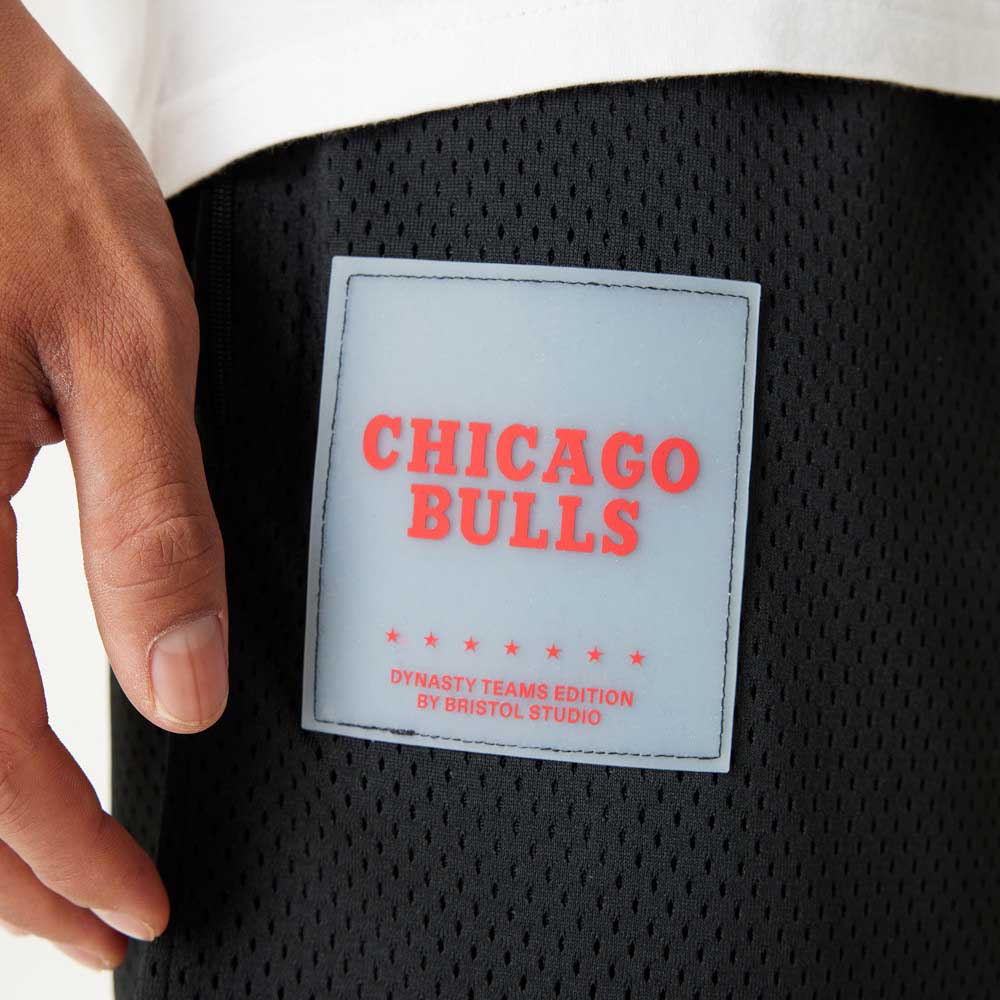 New Era x Bristol Studio Chicago Bulls NBA Black Mesh Basketball Shorts