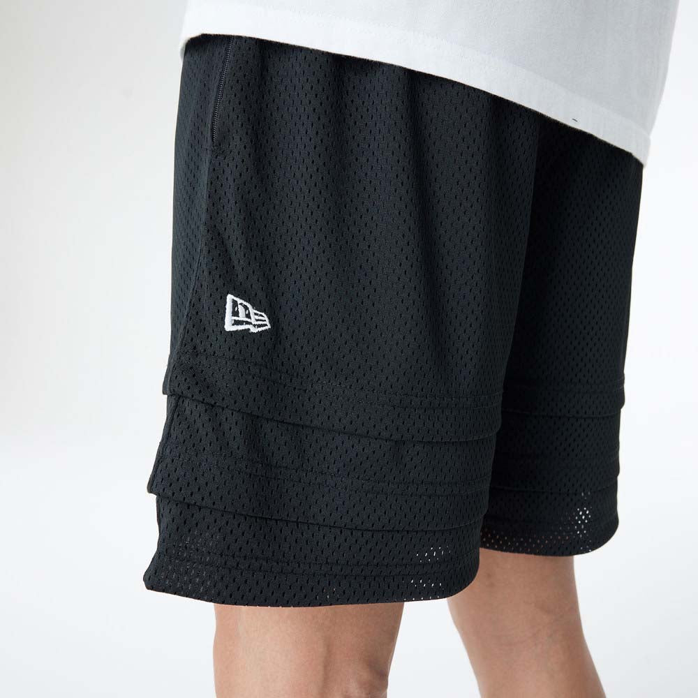 New Era x Bristol Studio Chicago Bulls NBA Black Mesh Basketball Shorts