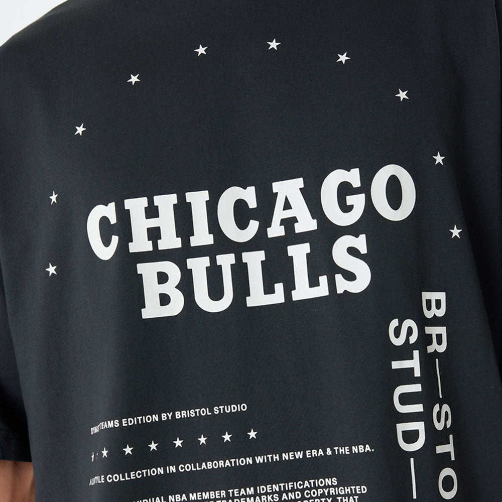 New Era x Bristol Studio Chicago Bulls NBA Black Short Sleeve T-Shirt