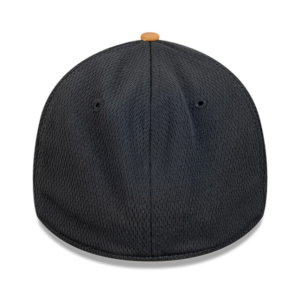 New Era New York Yankees MLB Dashmark Black Two Tone Black Tan 39THIRTY Stretch Fit Cap