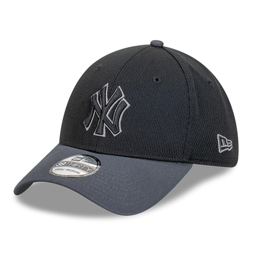 New Era New York Yankees MLB Dashmark Black Two Tone Black Graphite 39THIRTY Stretch Fit Cap