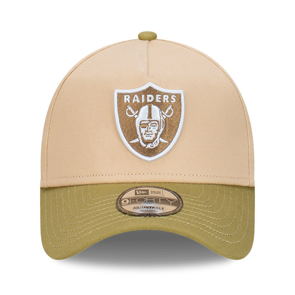 New Era Las Vegas Raiders Beansprout Oat Milk 9FORTY A-Frame Snapback Cap
