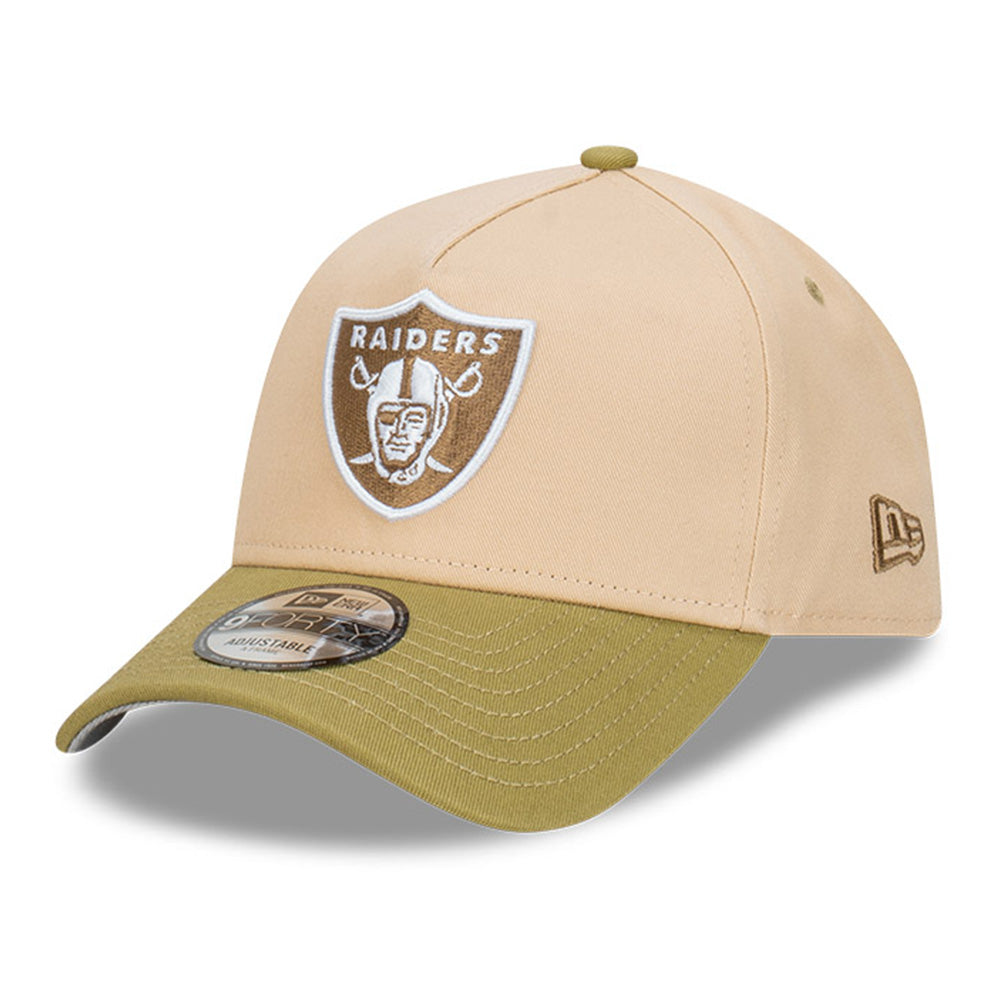 New Era Las Vegas Raiders Beansprout Oat Milk 9FORTY A-Frame Snapback Cap