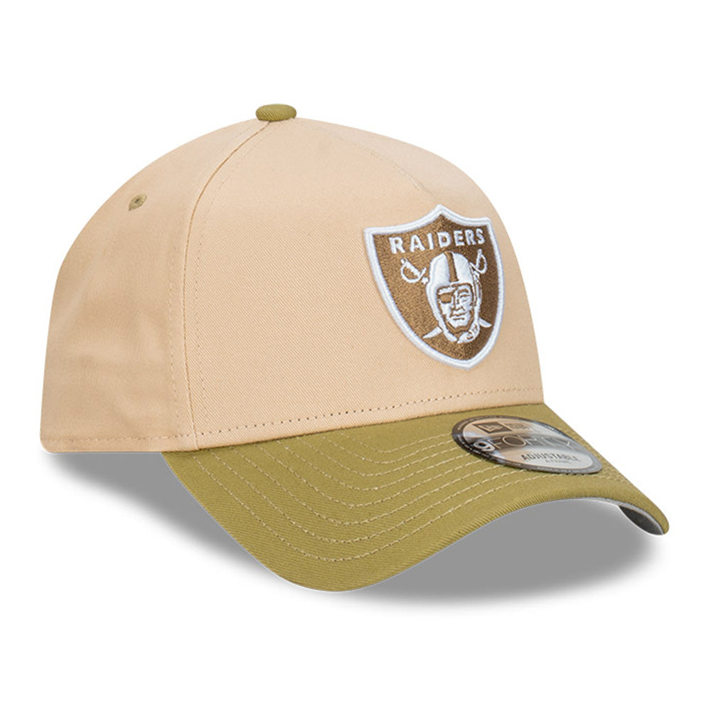 New Era Las Vegas Raiders Beansprout Oat Milk 9FORTY A-Frame Snapback Cap
