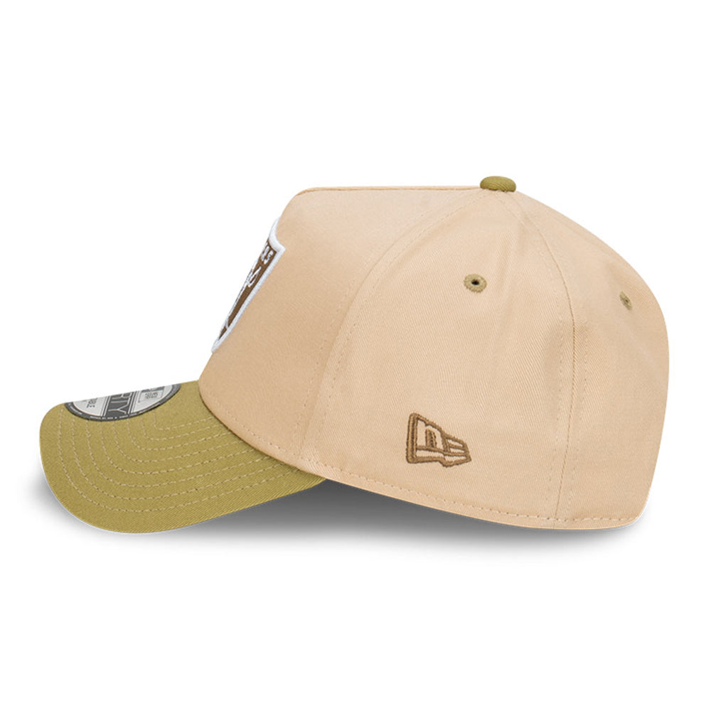 New Era Las Vegas Raiders Beansprout Oat Milk 9FORTY A-Frame Snapback Cap