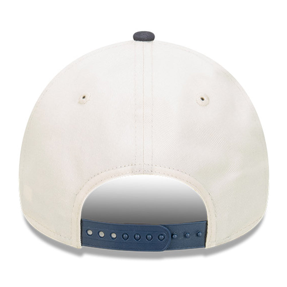 New Era New York Yankees MLB Wordmark Baseball Chrome White 9FORTY A-Frame Snapback Cap