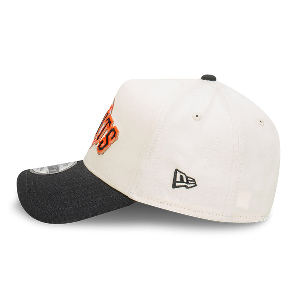 New Era San Francisco Giants MLB Wordmark Baseball Chrome White 9FORTY A-Frame Snapback Cap