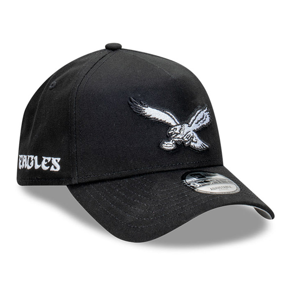 New Era Philadelphia Eagles NFL Classic Black White 9FORTY A-Frame Snapback Cap