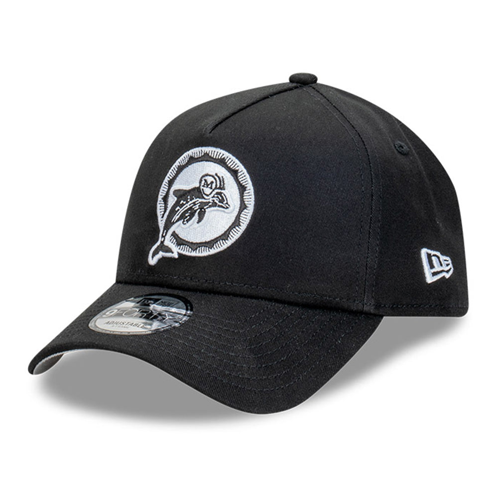【NFL公式】New Era マイアミ・ドルフィンズ キャップ（9FORTY） New Era Miami Dolphins NFL Classic Black White 9FORTY A