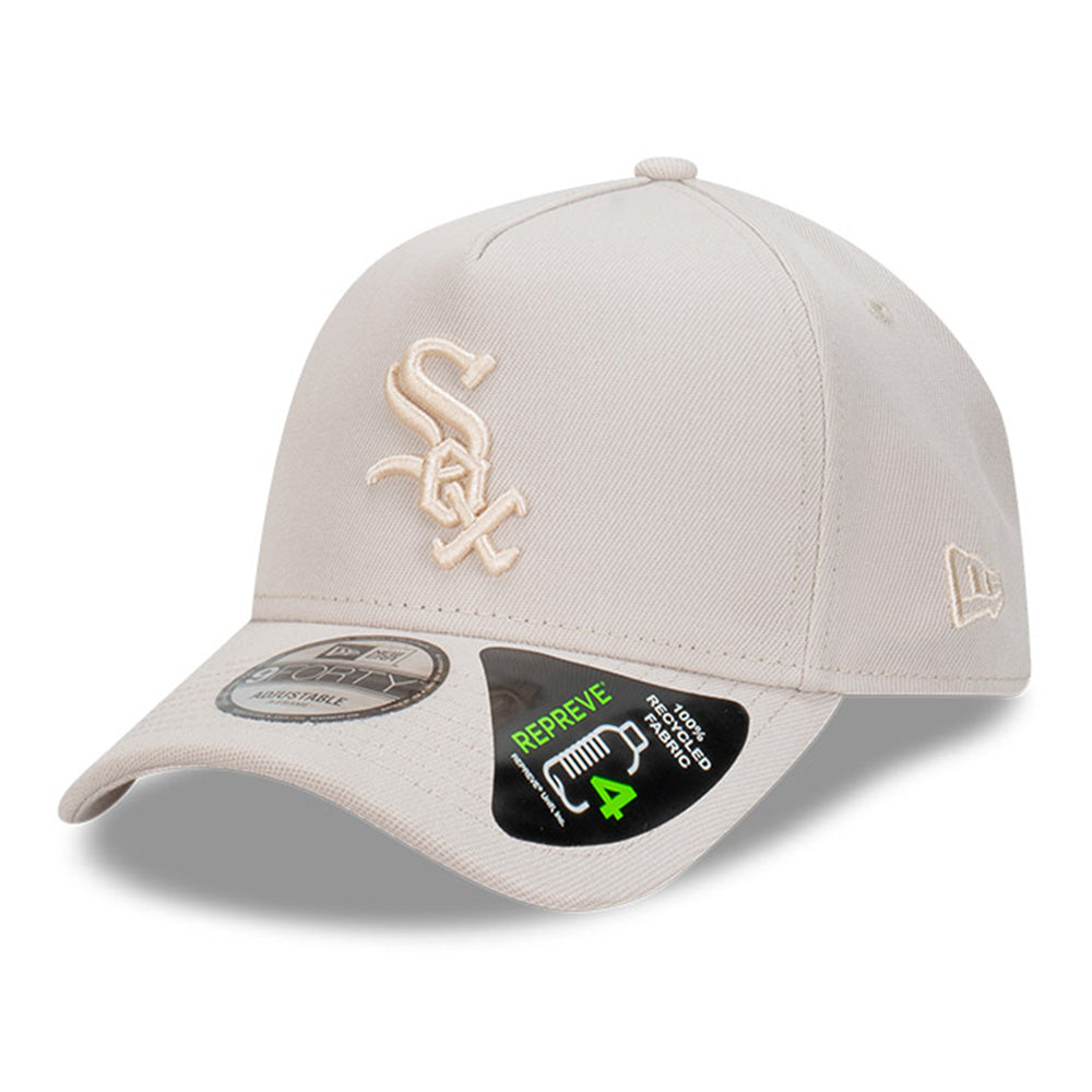New Era Chicago White Sox MLB Repreve Stone Ivory 9FORTY A-Frame Snapback Cap