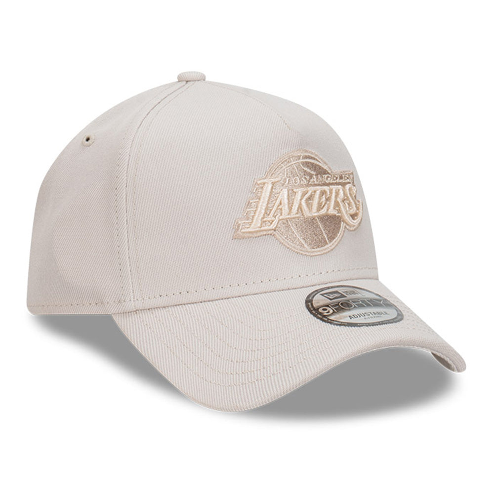 New Era Los Angeles Lakers NBA Repreve Stone Ivory 9FORTY A-Frame Snapback Cap