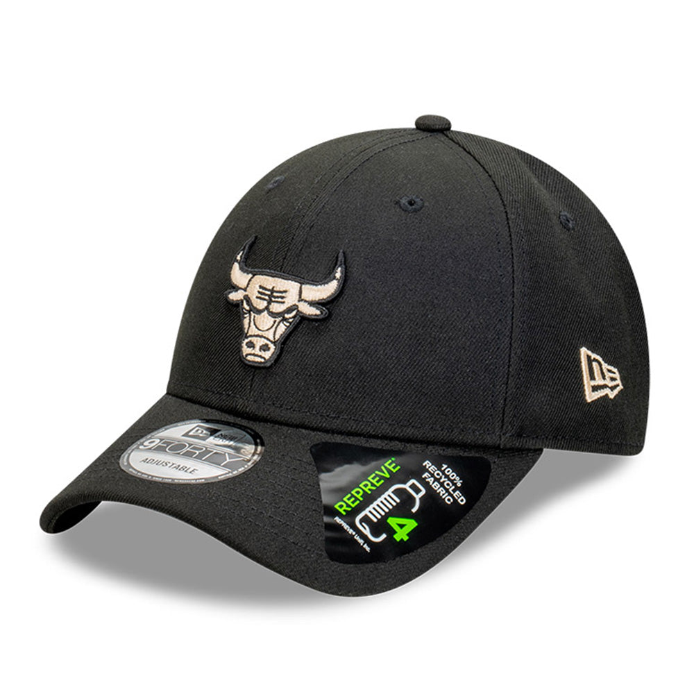 New Era Chicago Bulls NBA Repreve Black Oat 9FORTY Adjustable Cap