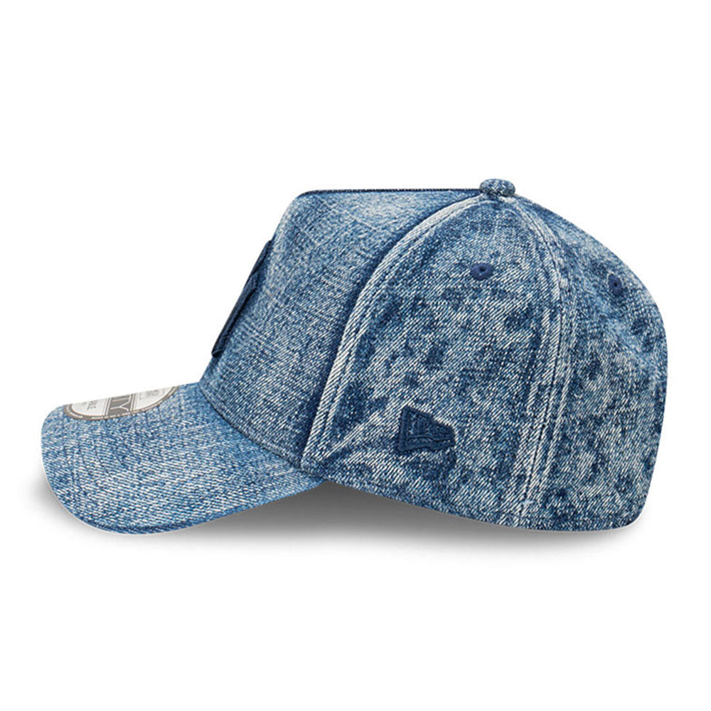 New Era New York Yankees Denim Snow Wash Blue Denim 9FORTY A-Frame Snapback Cap