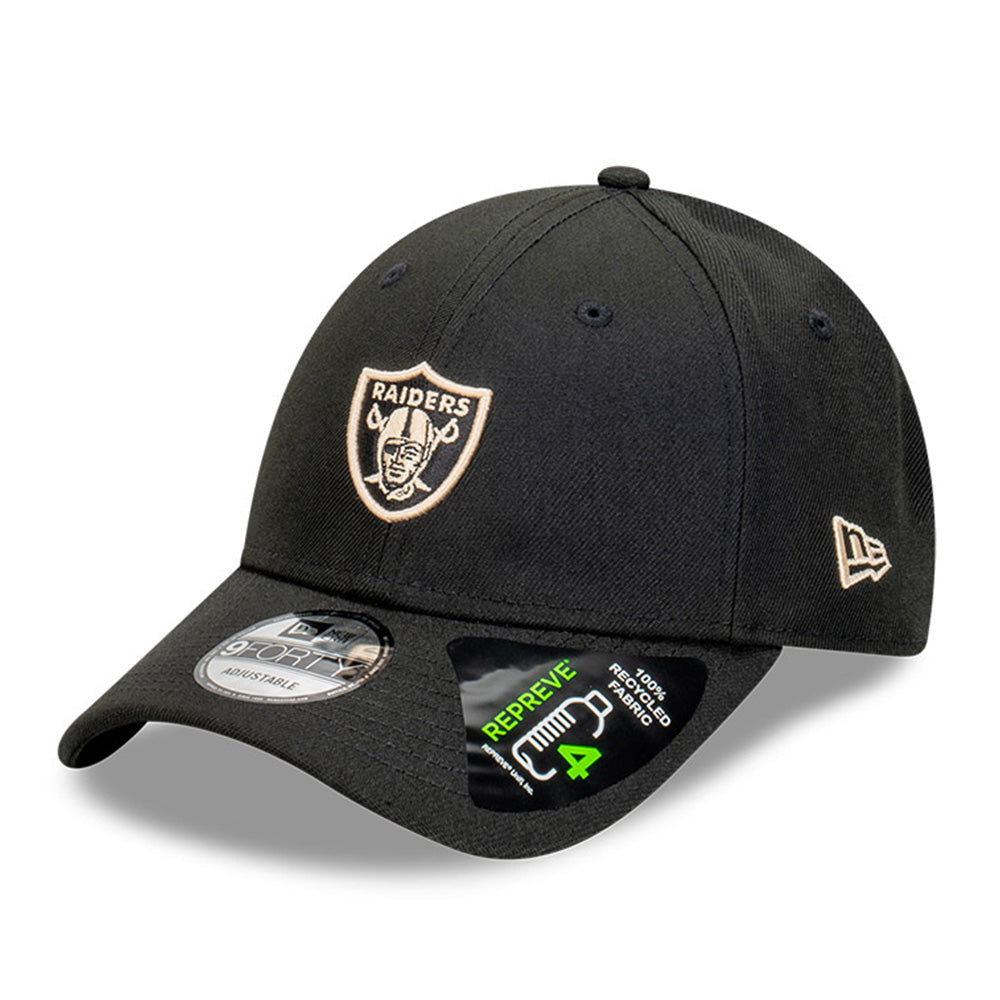 New Era Las Vegas Raiders NFL Repreve Black Oat 9FORTY Adjustable Cap