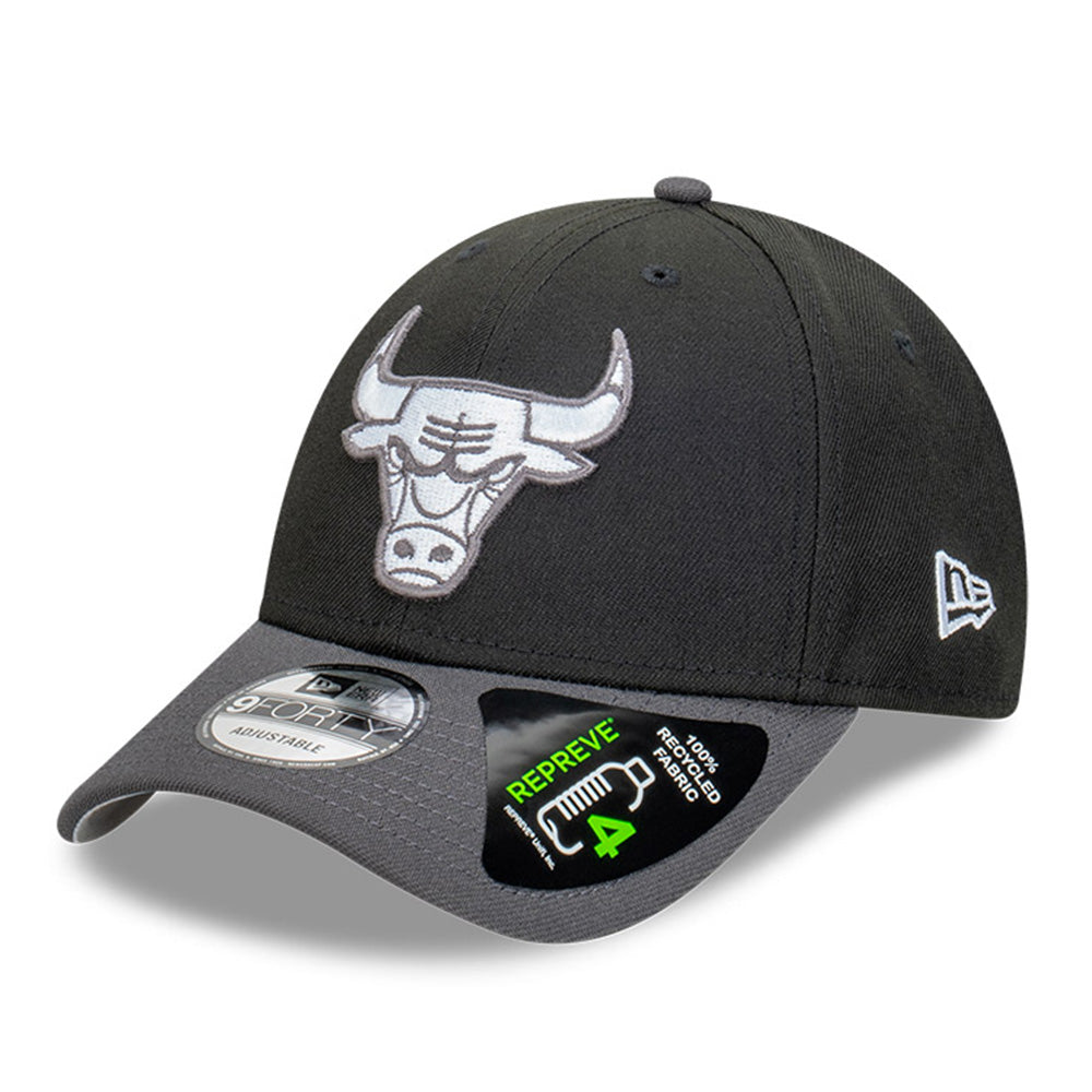 New Era Chicago Bulls NBA Repreve Two Tone Black 9FORTY Adjustable Cap