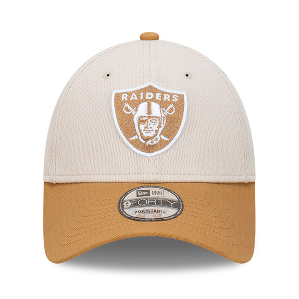 New Era Las Vegas Raiders NFL Dashmark 2-Tone Wheat Stone 9FORTY Adjustable Cap