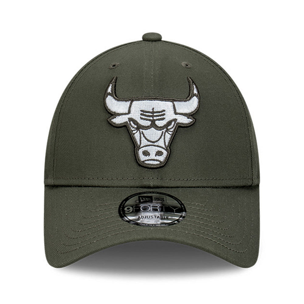New Era Chicago Bulls Dark Olive 9FORTY Adjustable Snapback Cap