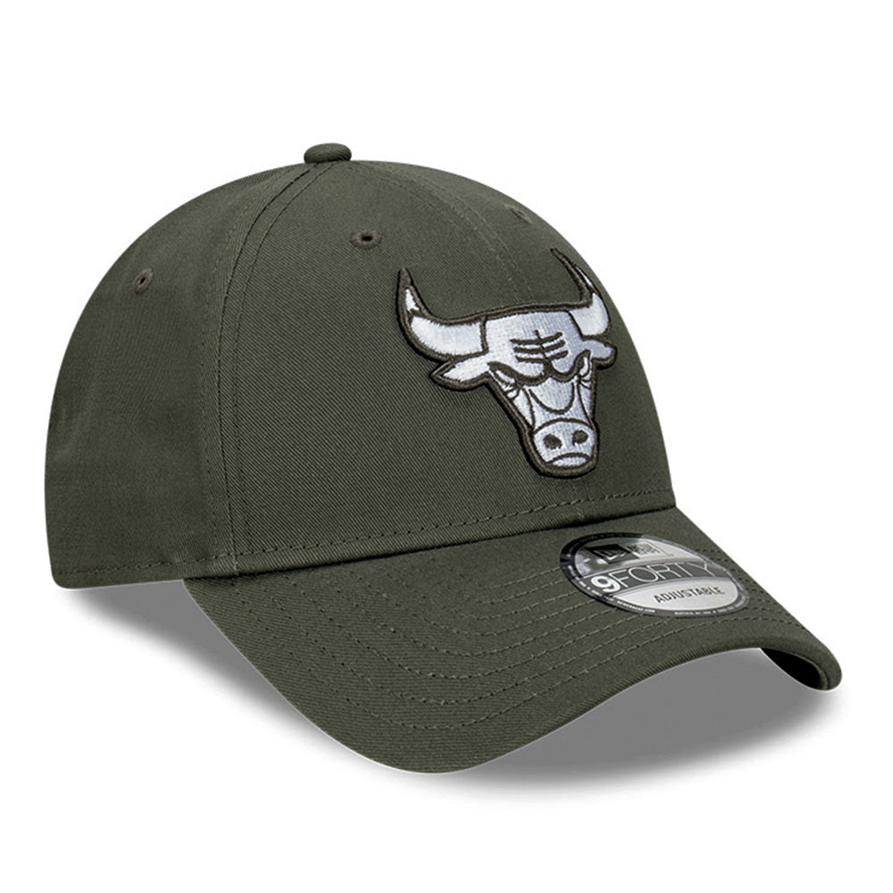 New Era Chicago Bulls Dark Olive 9FORTY Adjustable Snapback Cap