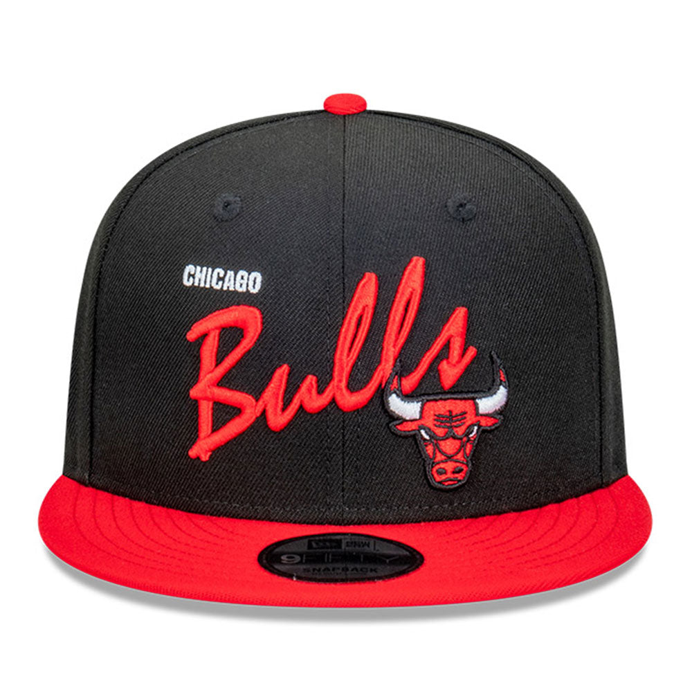 New Era Chicago Bulls NBA Vintage Script Black 9FIFTY Snapback Cap