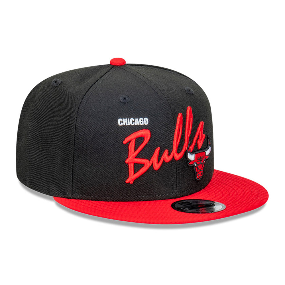 New Era Chicago Bulls NBA Vintage Script Black 9FIFTY Snapback Cap