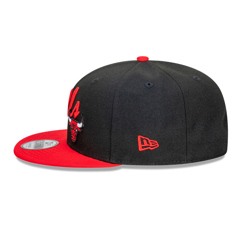 New Era Chicago Bulls NBA Vintage Script Black 9FIFTY Snapback Cap