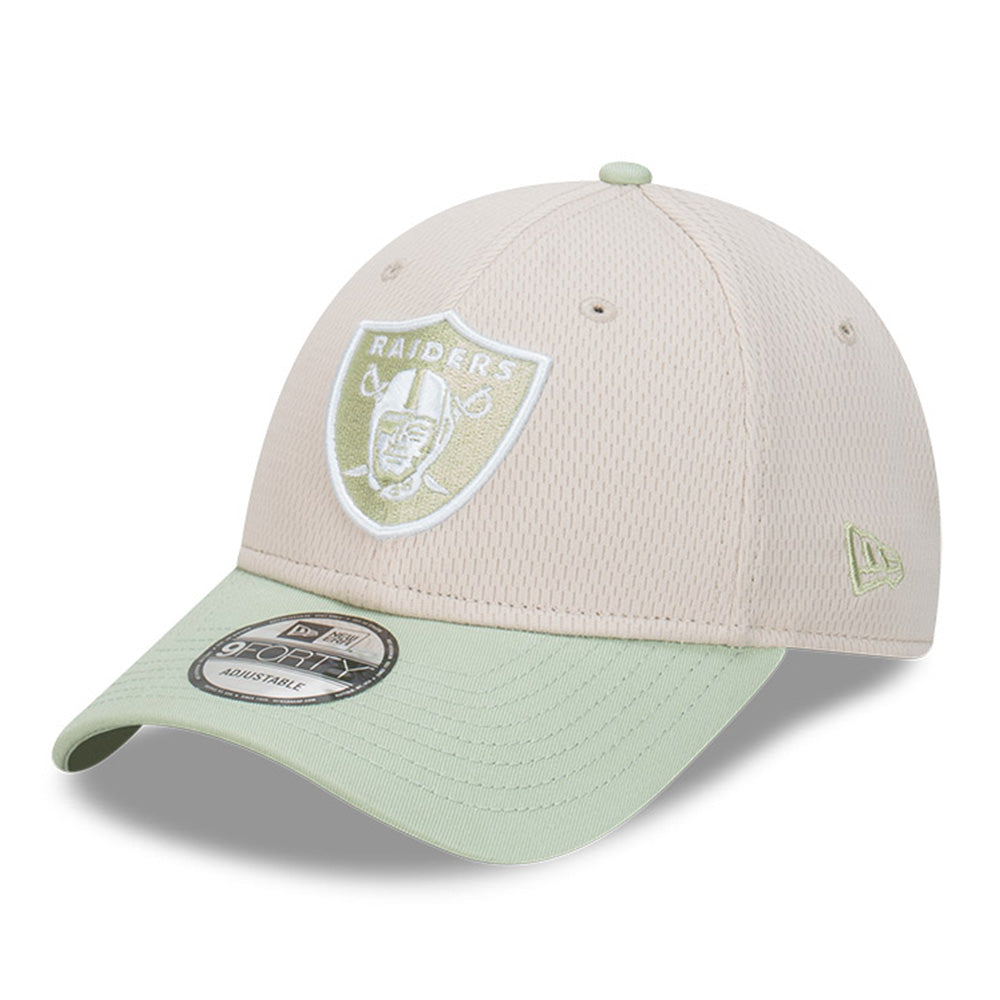 New Era Las Vegas Raiders NFL Dash Mark Two Tone Stone Mint Green 9FORTY Snapback Cap