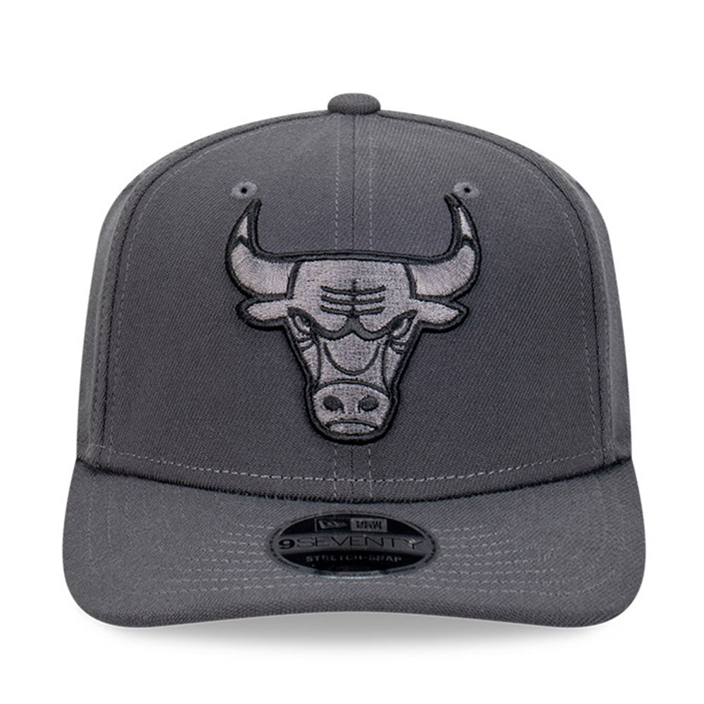 New Era Chicago Bulls NBA Carbon Steel Dark Grey 9SEVENTY Stretch Snapback Cap