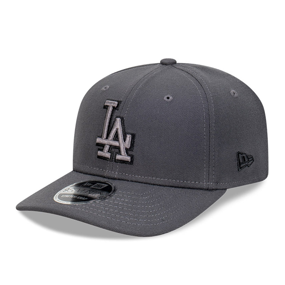 New Era Los Angeles Dodgers MLB Carbon Steel Dark Grey 9SEVENTY Stretch Snapback Cap