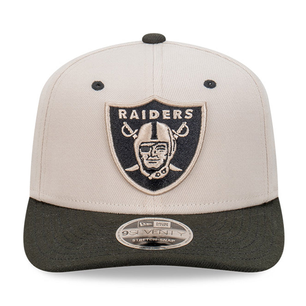 New Era Las Vegas Raiders NFL Stone Black 9SEVENTY Stretch Snapback Cap