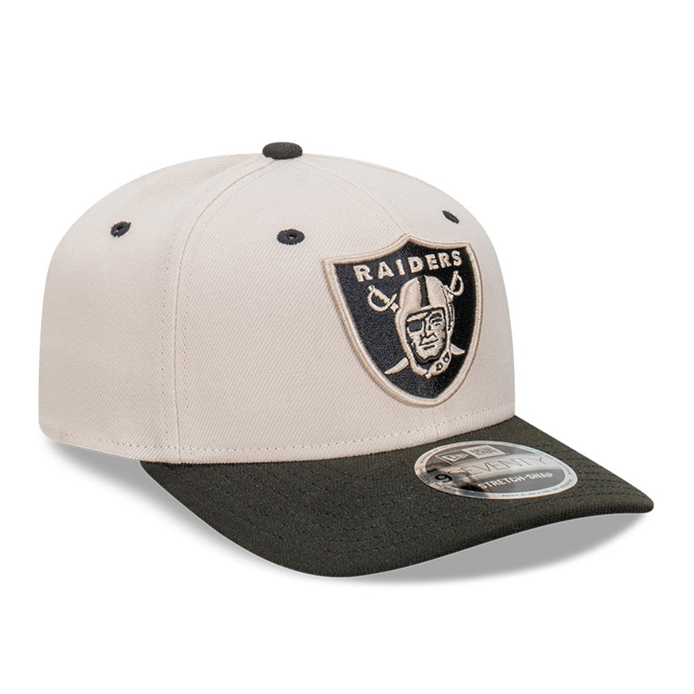 New Era Las Vegas Raiders NFL Stone Black 9SEVENTY Stretch Snapback Cap