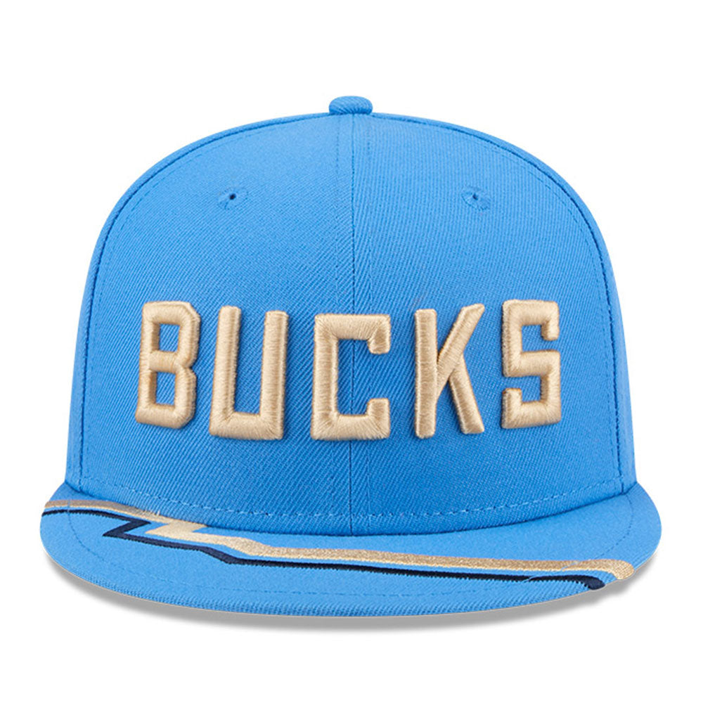 New Era Milwaukee Bucks NBA 2024 NBA City Series Blue 9FIFTY Snapback Cap