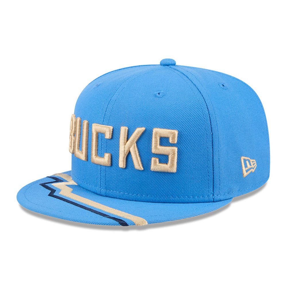 New Era Milwaukee Bucks NBA 2024 NBA City Series Blue 9FIFTY Snapback Cap